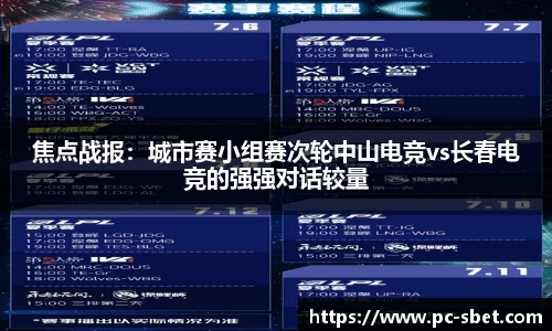 焦点战报：城市赛小组赛次轮中山电竞vs长春电竞的强强对话较量